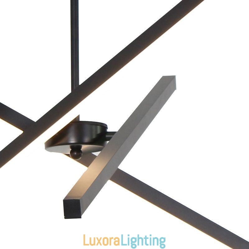 Designer Touch Decorative Modern Pendant Light Dimmable Black Strip Lamp