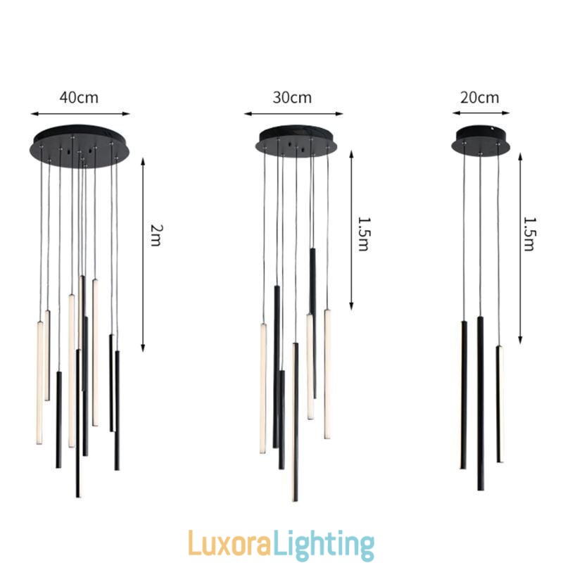 Designer Touch Decorative Modern Chandelier Long Strip Pendant Light Duplex Building