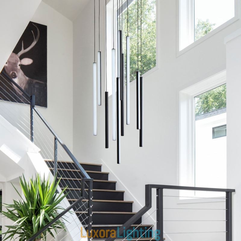 Designer Touch Decorative Modern Chandelier Long Strip Pendant Light Duplex Building