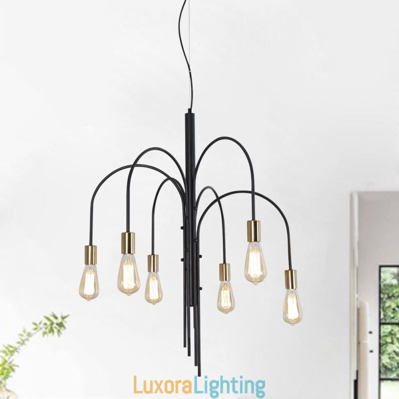 Designer Touch Decorative Modern Iron Chandelier Simple Iron Pendant Light