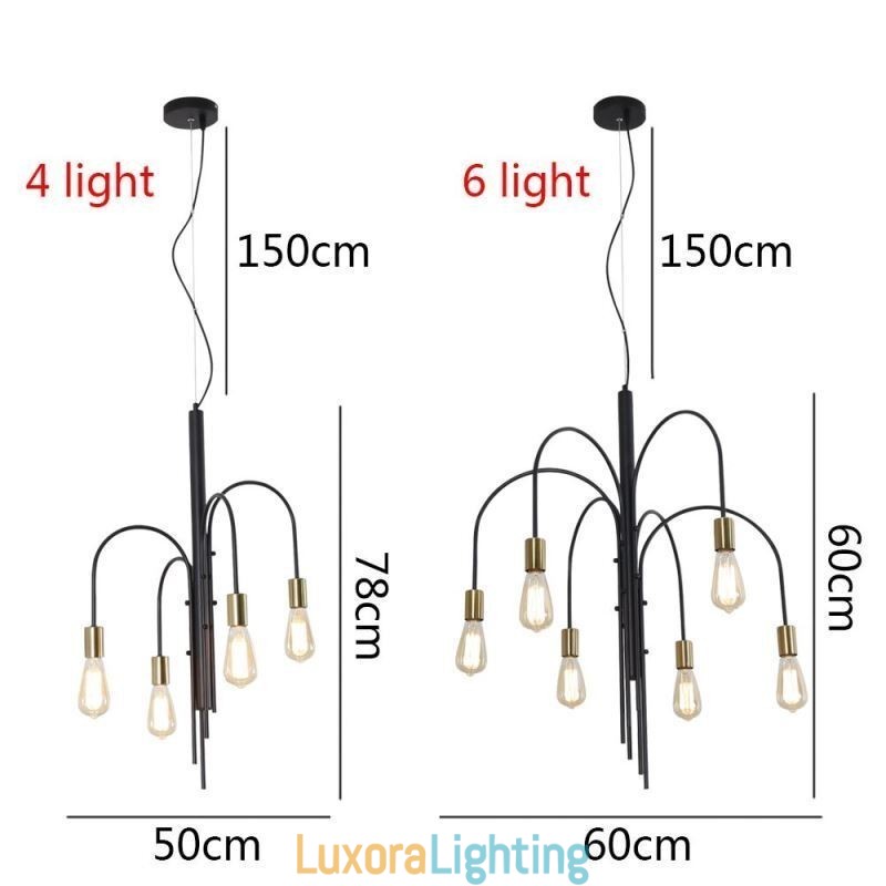 Designer Touch Decorative Modern Iron Chandelier Simple Iron Pendant Light