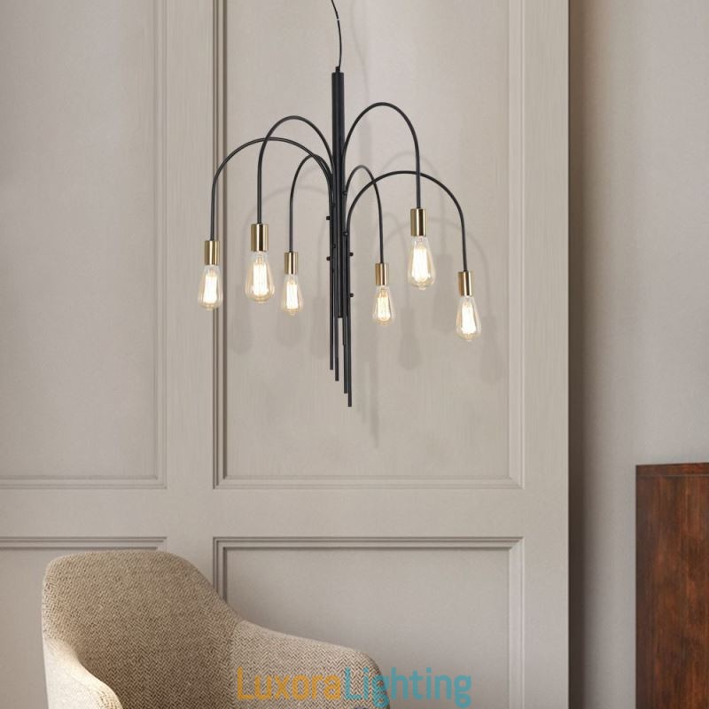 Designer Touch Decorative Modern Iron Chandelier Simple Iron Pendant Light