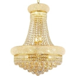 Designer Touch Decorative Crown Shaped Chandelier Luxurious Crystal Pendant Light