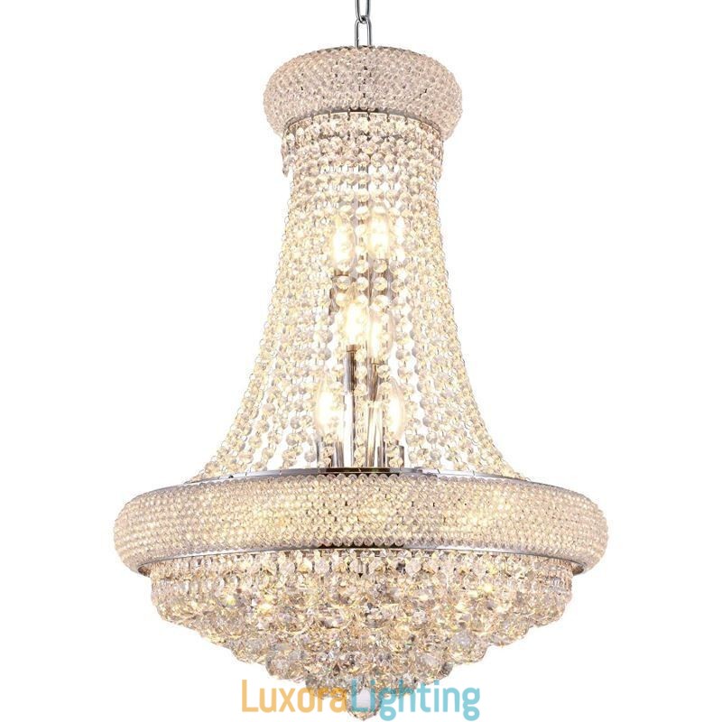Designer Touch Decorative Crown Shaped Chandelier Luxurious Crystal Pendant Light