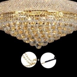 Designer Touch Decorative Crown Shaped Chandelier Luxurious Crystal Pendant Light