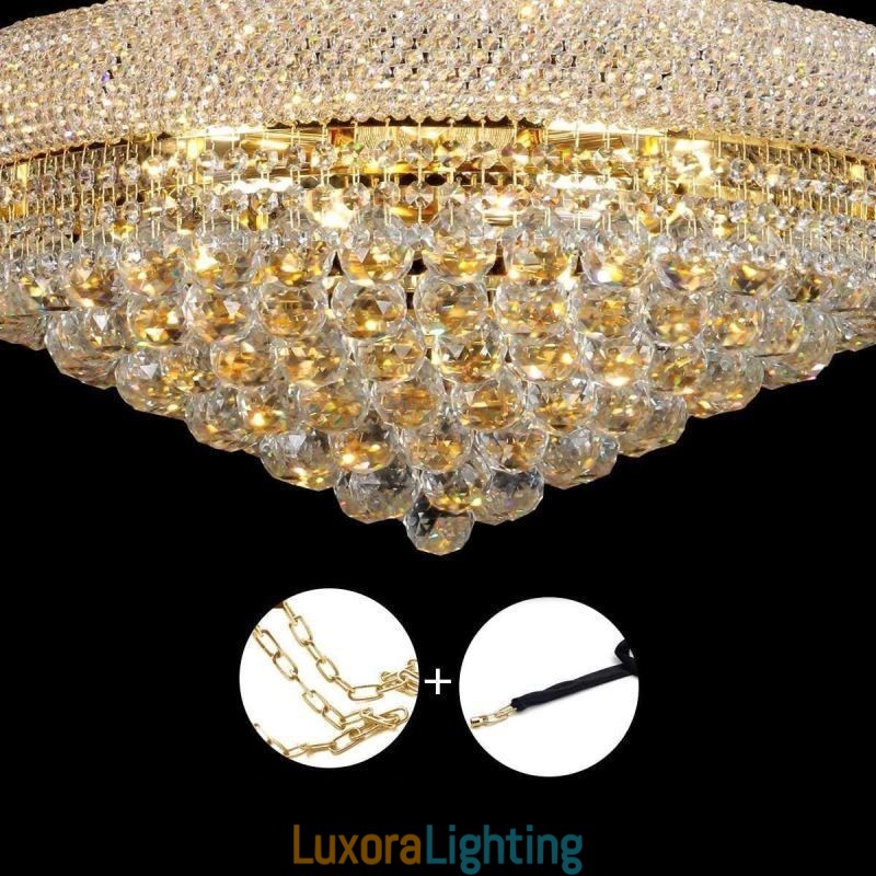 Designer Touch Decorative Crown Shaped Chandelier Luxurious Crystal Pendant Light