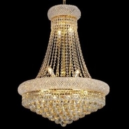 Designer Touch Decorative Crown Shaped Chandelier Luxurious Crystal Pendant Light