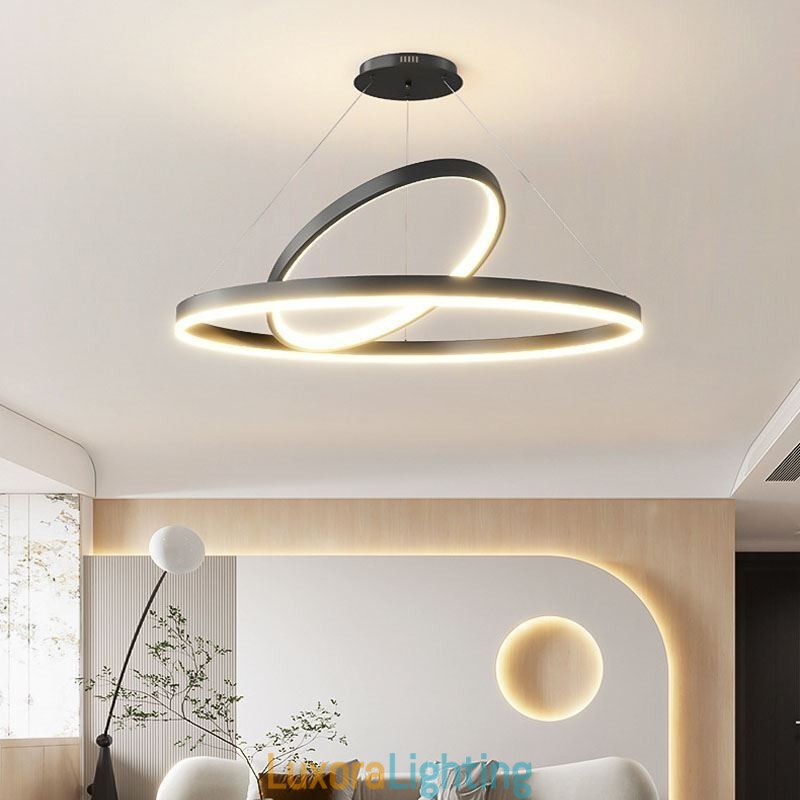 Designer Touch Decorative Modern Pendant Light Circle Rings Acrylic Pendant Lamp