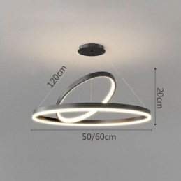 Designer Touch Decorative Modern Pendant Light Circle Rings Acrylic Pendant Lamp
