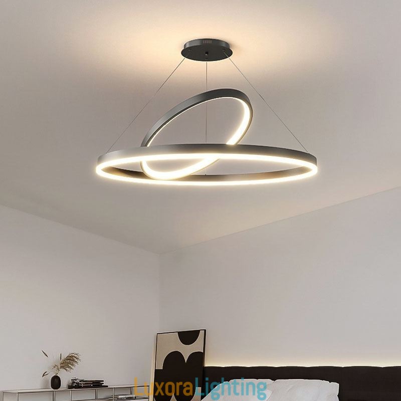 Designer Touch Decorative Modern Pendant Light Circle Rings Acrylic Pendant Lamp