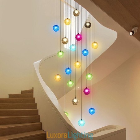 Designer Touch Decorative Modern Crystal Ball Pendant Light Colorful Crystal Chandelier (Colorful Style Pls Contact Us)