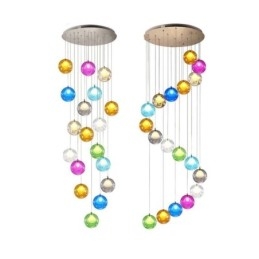 Designer Touch Decorative Modern Crystal Ball Pendant Light Colorful Crystal Chandelier (Colorful Style Pls Contact Us)