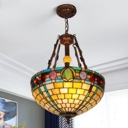 Designer Touch Decorative Stained Glass Pendant Light Hanging Lamp