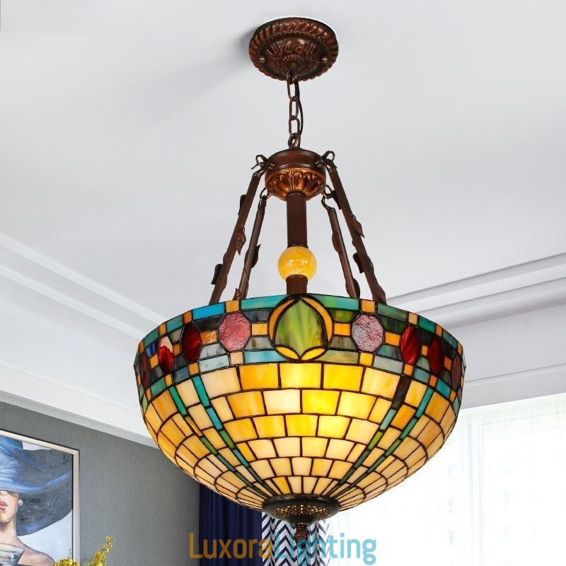 Designer Touch Decorative Stained Glass Pendant Light Hanging Lamp