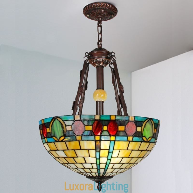 Designer Touch Decorative Stained Glass Pendant Light Hanging Lamp