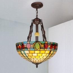 Designer Touch Decorative Stained Glass Pendant Light Hanging Lamp