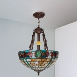 Designer Touch Decorative Stained Glass Pendant Light Hanging Lamp