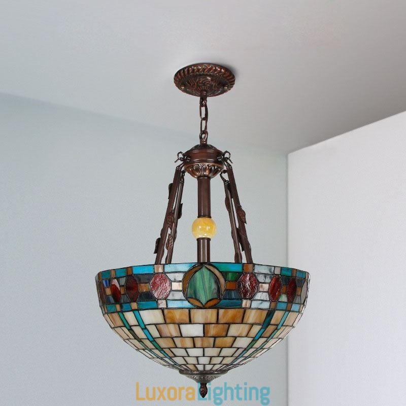 Designer Touch Decorative Stained Glass Pendant Light Hanging Lamp