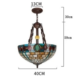 Designer Touch Decorative Stained Glass Pendant Light Hanging Lamp