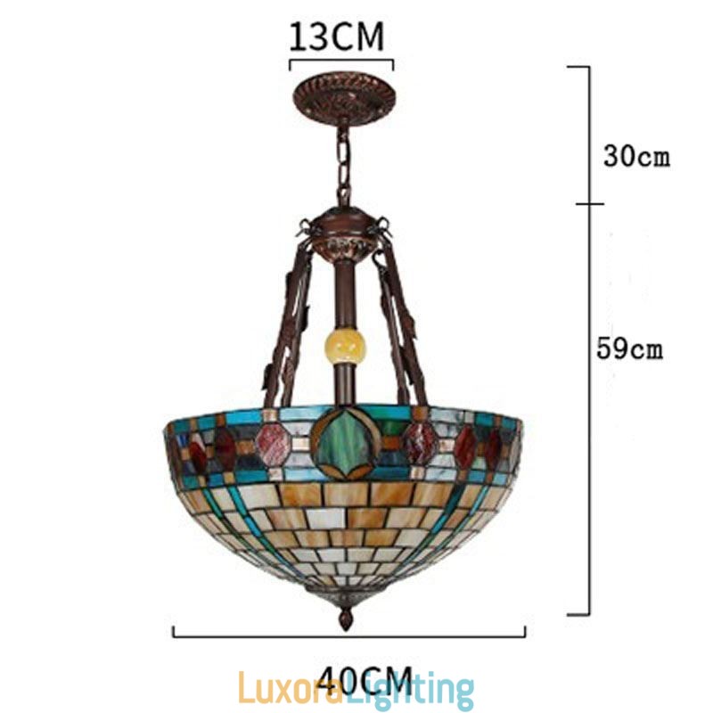 Designer Touch Decorative Stained Glass Pendant Light Hanging Lamp