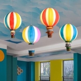 Designer Touch Decorative Colorful Hot Air Balloon Pendant Light Acrylic Decoration Light
