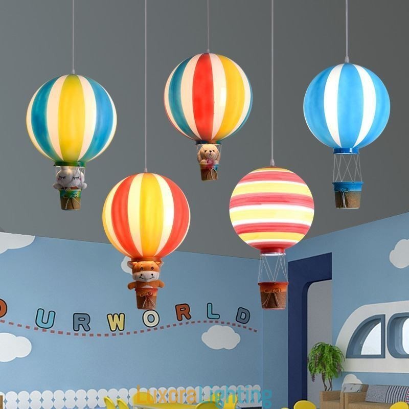 Designer Touch Decorative Colorful Hot Air Balloon Pendant Light Acrylic Decoration Light