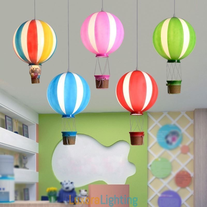 Designer Touch Decorative Colorful Hot Air Balloon Pendant Light Acrylic Decoration Light