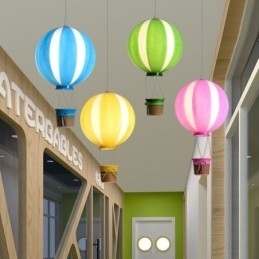Designer Touch Decorative Colorful Hot Air Balloon Pendant Light Acrylic Decoration Light