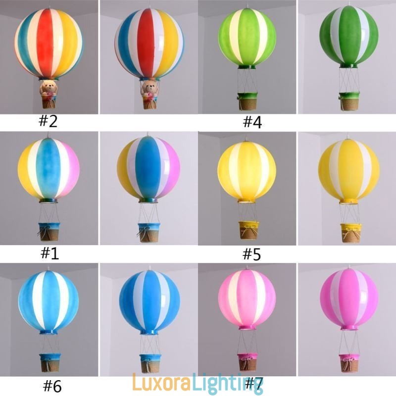 Designer Touch Decorative Colorful Hot Air Balloon Pendant Light Acrylic Decoration Light