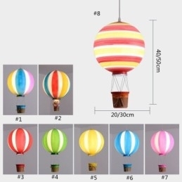 Designer Touch Decorative Colorful Hot Air Balloon Pendant Light Acrylic Decoration Light