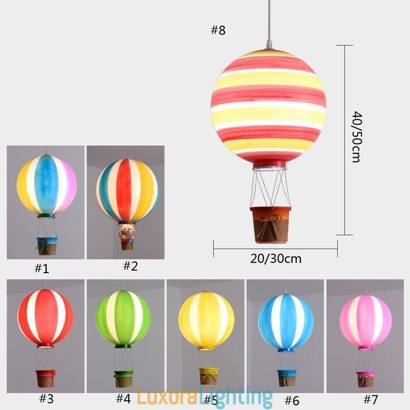 Designer Touch Decorative Colorful Hot Air Balloon Pendant Light Acrylic Decoration Light