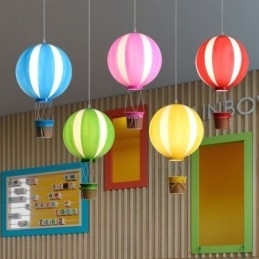Designer Touch Decorative Colorful Hot Air Balloon Pendant Light Acrylic Decoration Light