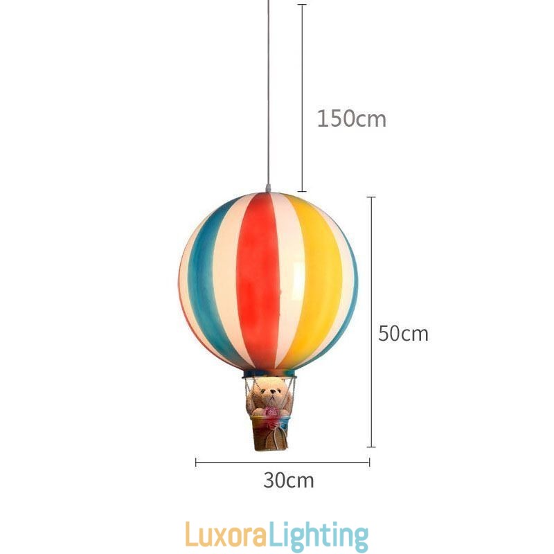 Designer Touch Decorative Colorful Hot Air Balloon Pendant Light Acrylic Decoration Light