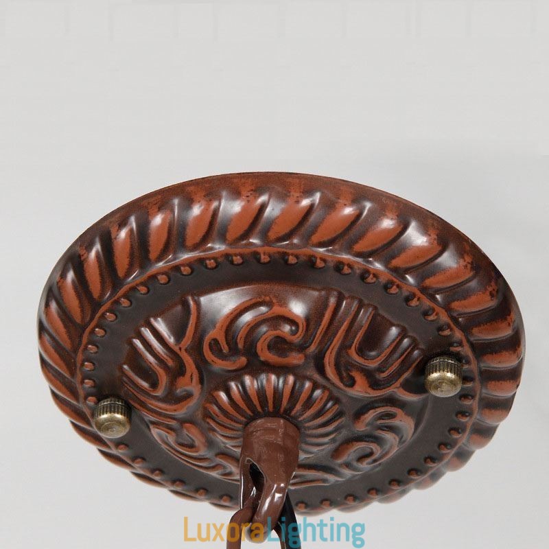 Designer Touch Decorative Stained Glass Pendant Light Vintage Hanging Lamp