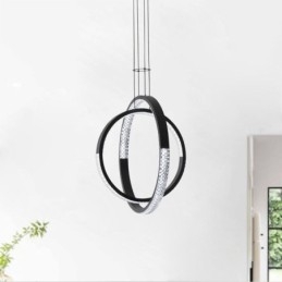 Designer Touch Decorative Modern Chandelier 2 Rings Pendant Lighting Dining