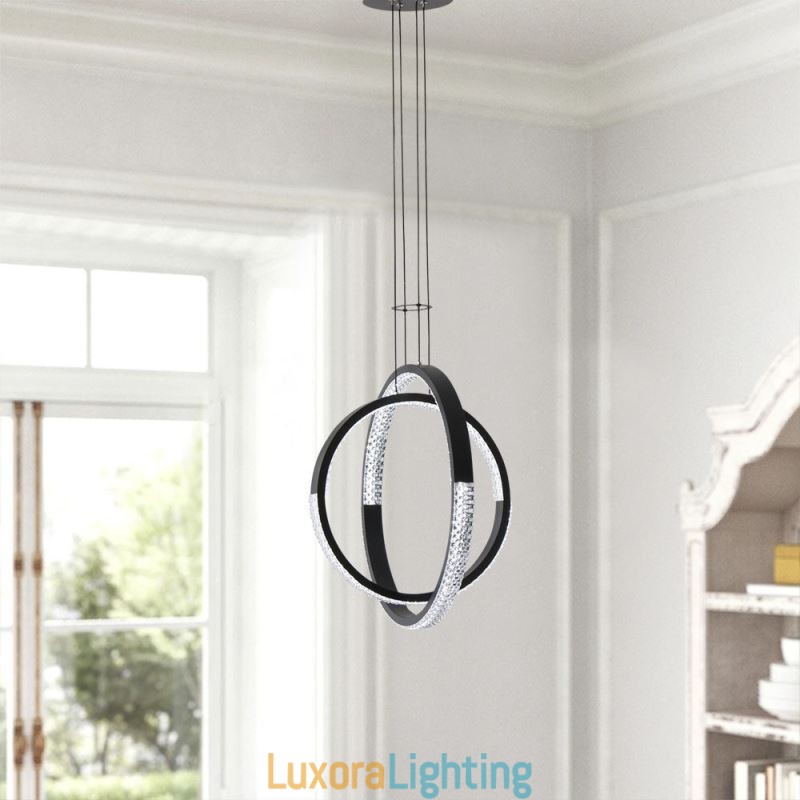 Designer Touch Decorative Modern Chandelier 2 Rings Pendant Lighting Dining