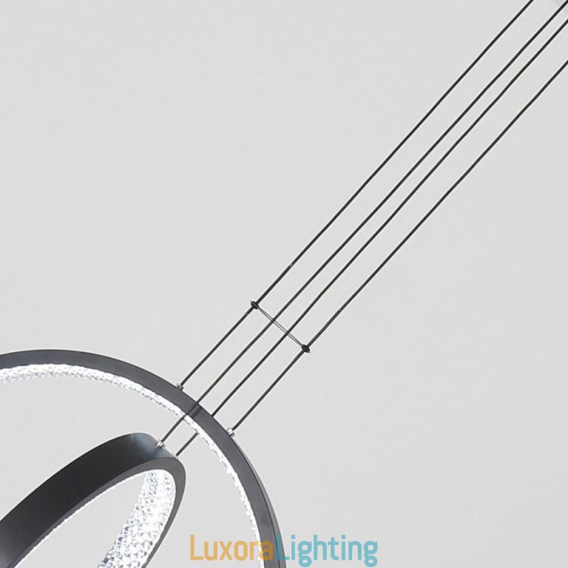 Designer Touch Decorative Modern Chandelier 2 Rings Pendant Lighting Dining