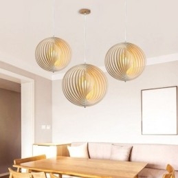 Designer Touch Decorative Modern Round Ball Chandelier Basswood Pendant Lamp
