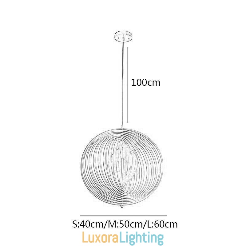 Designer Touch Decorative Modern Round Ball Chandelier Basswood Pendant Lamp