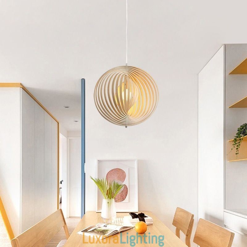 Designer Touch Decorative Modern Round Ball Chandelier Basswood Pendant Lamp