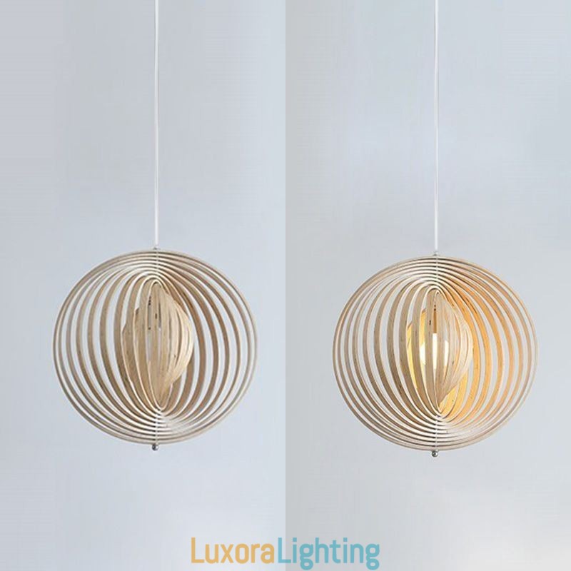 Designer Touch Decorative Modern Round Ball Chandelier Basswood Pendant Lamp