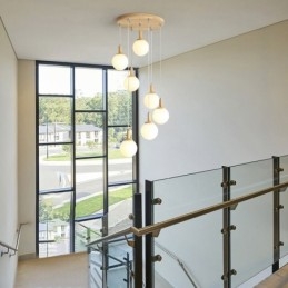 Designer Touch Decorative Japanese Wooden Pendant Light Nordic Glass Hanging Lamp