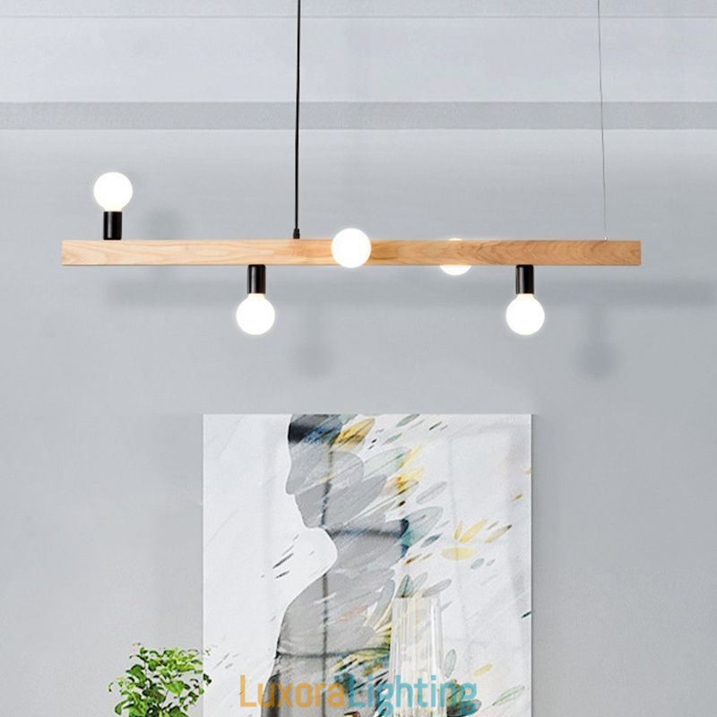 Designer Touch Decorative Japanese Wooden Pendant Light Molecule Chandelier