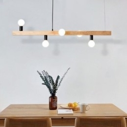 Designer Touch Decorative Japanese Wooden Pendant Light Molecule Chandelier