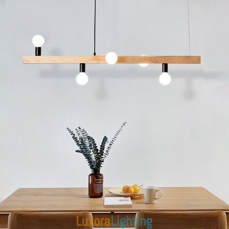Designer Touch Decorative Japanese Wooden Pendant Light Molecule Chandelier