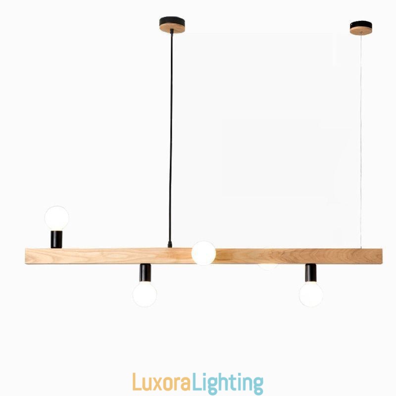 Designer Touch Decorative Japanese Wooden Pendant Light Molecule Chandelier