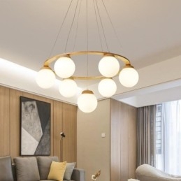 Designer Touch Decorative Japanese Wood Chandelier Molecule Pendant Light