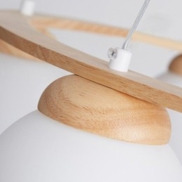 Designer Touch Decorative Japanese Wood Chandelier Molecule Pendant Light