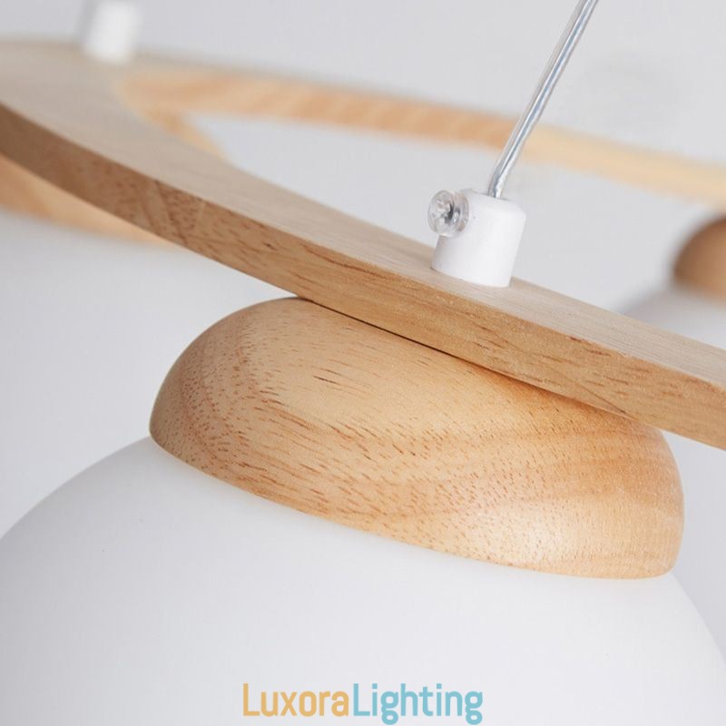 Designer Touch Decorative Japanese Wood Chandelier Molecule Pendant Light