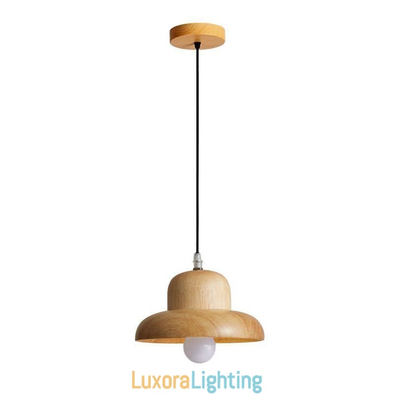 Designer Touch Decorative Japanese Wood Pendant Light Hat Hanging Light